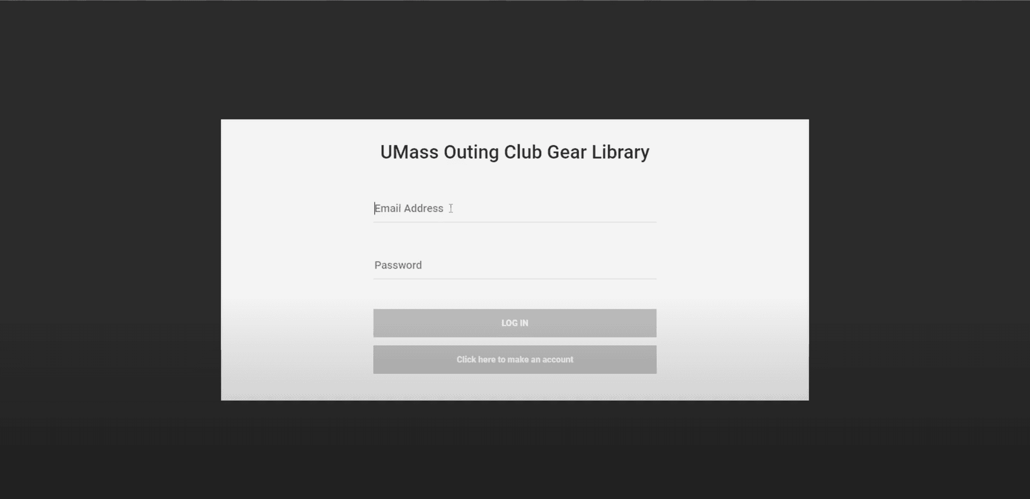 UMass Outing Club Gear Locker